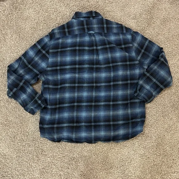 Jacks Shirt Men 2XL Blue Plaid Heritage Flannel Thick Heavy Cotton Lumberjack - Picture 6 of 6